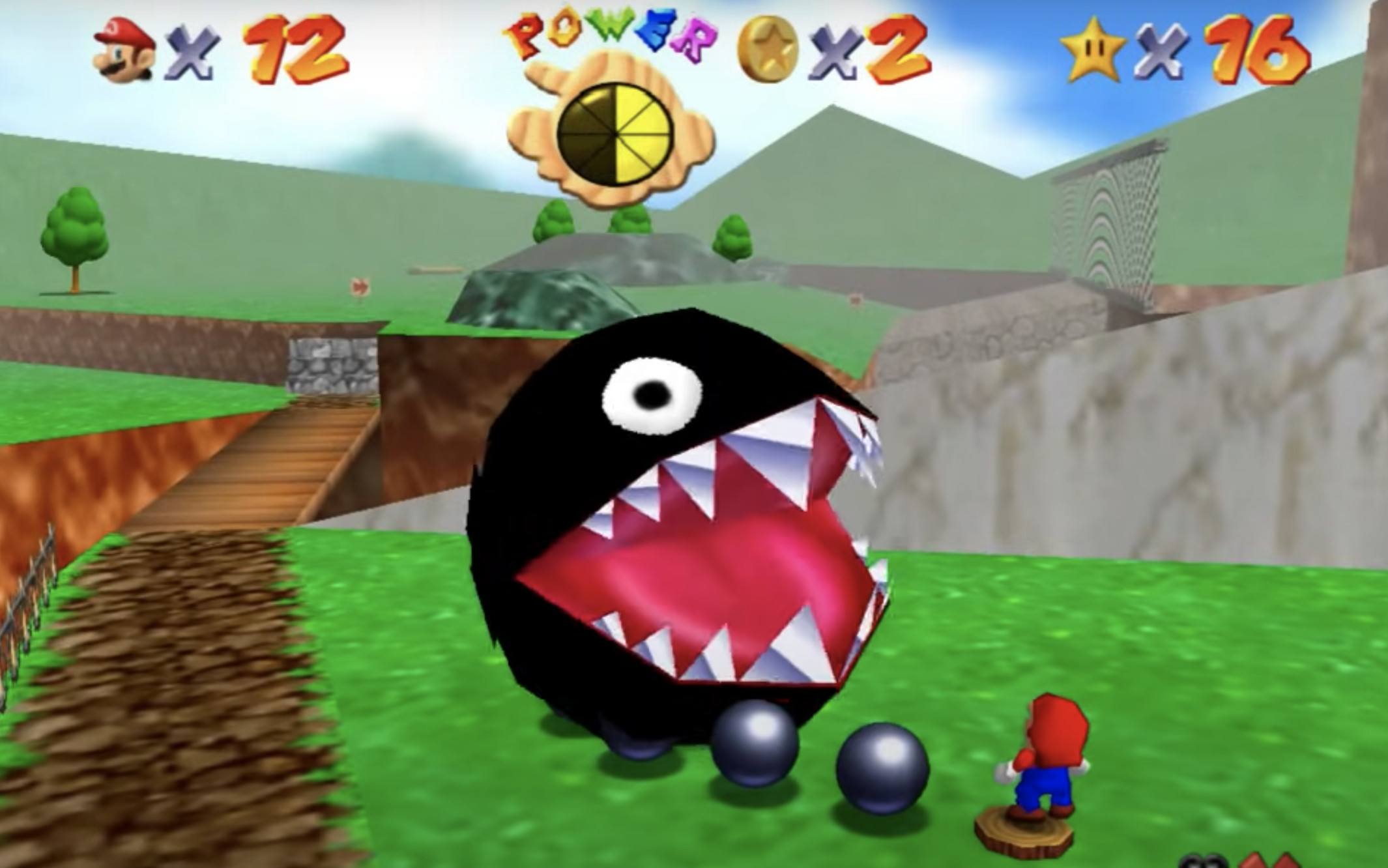 Super Mario 64 play screen