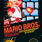 Super Mario Bros. gameplay featuring Mario jumping over obstacles