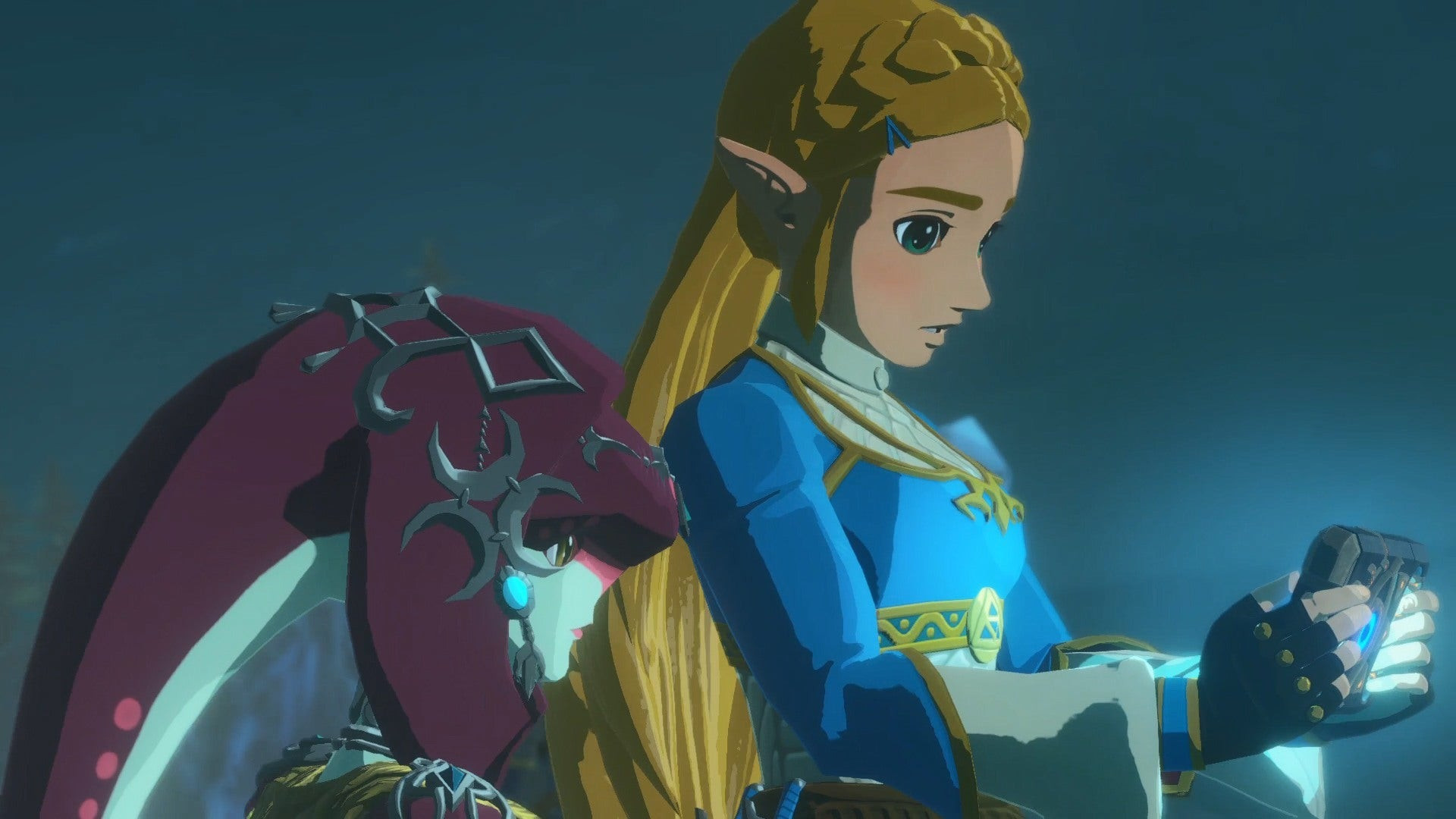 Link and Zelda fighting together in Hyrule Warriors: Age of Calamity