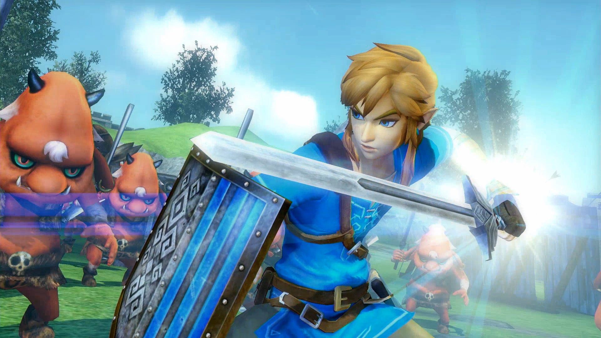 Link battling enemies in Hyrule Warriors: Definitive Edition