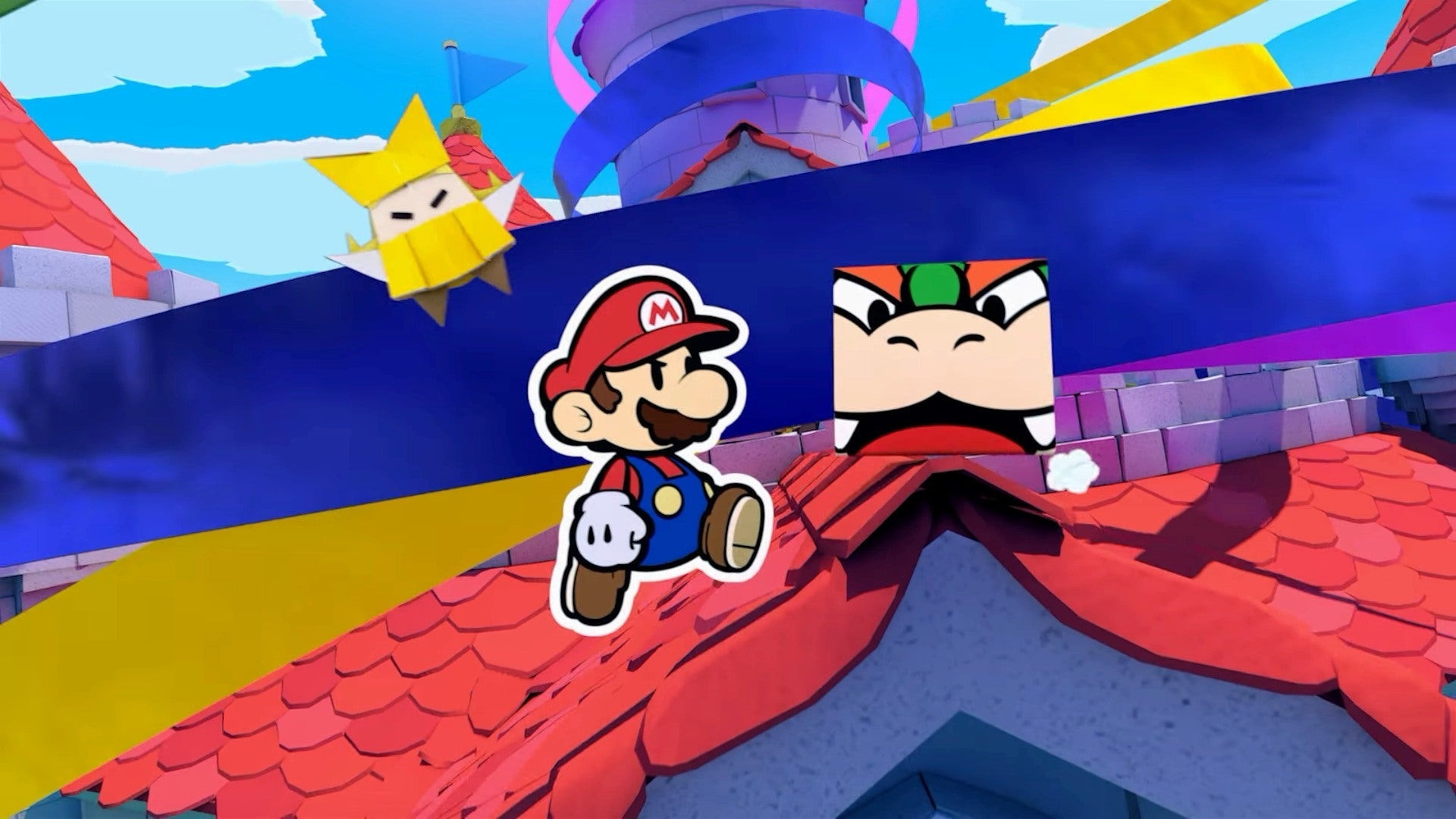 Paper Mario: The Origami King showcases its unique origami art style