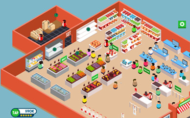 Tap Supermarket Game.