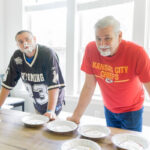 A messy but fun pie-eating contest at Thanksgiving