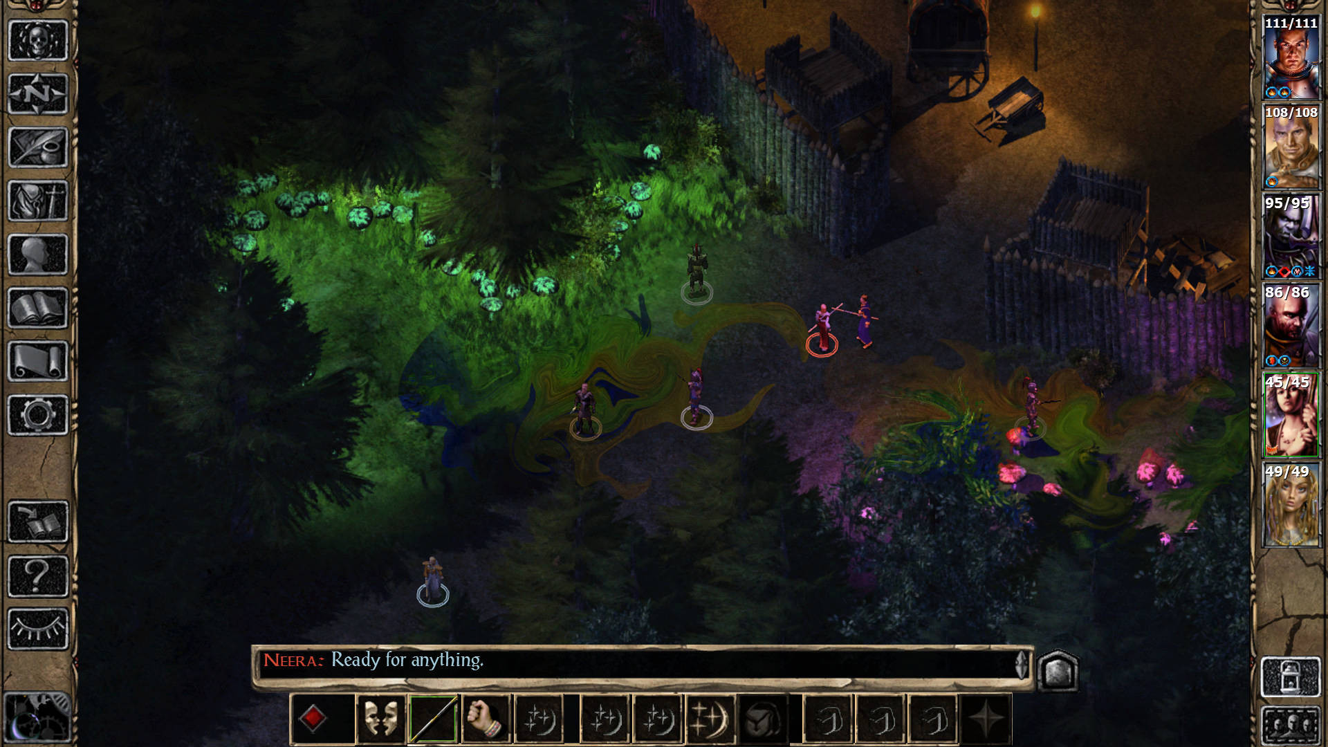 Exploring the outskirts of a magic forest in Baldur