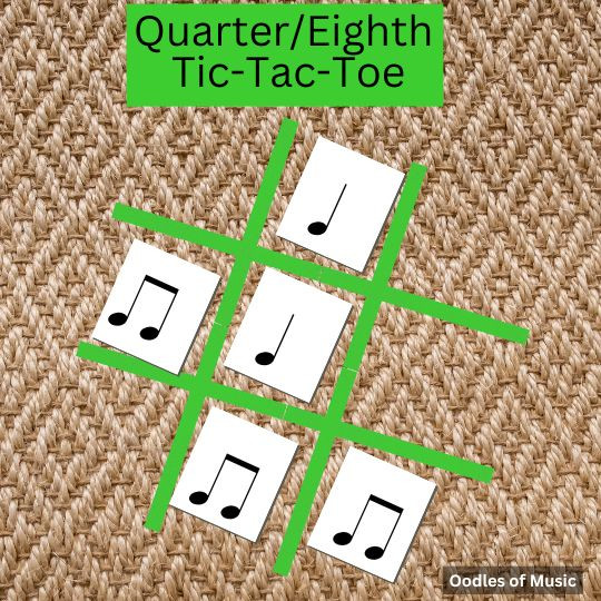 Music-themed Tic-Tac-Toe game layout.