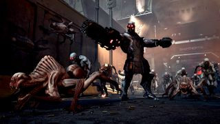 Killing Floor 3 game screenshot featuring intense zombie horde combat.