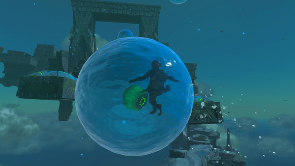 Link holding a sword and shield
