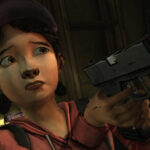 Clementine looking determined in The Walking Dead game
