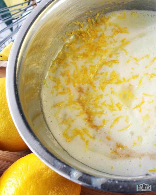 Foam batter for vegan lemon cakes