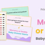 webbabyshower printable and slide mommy or daddy baby shower game