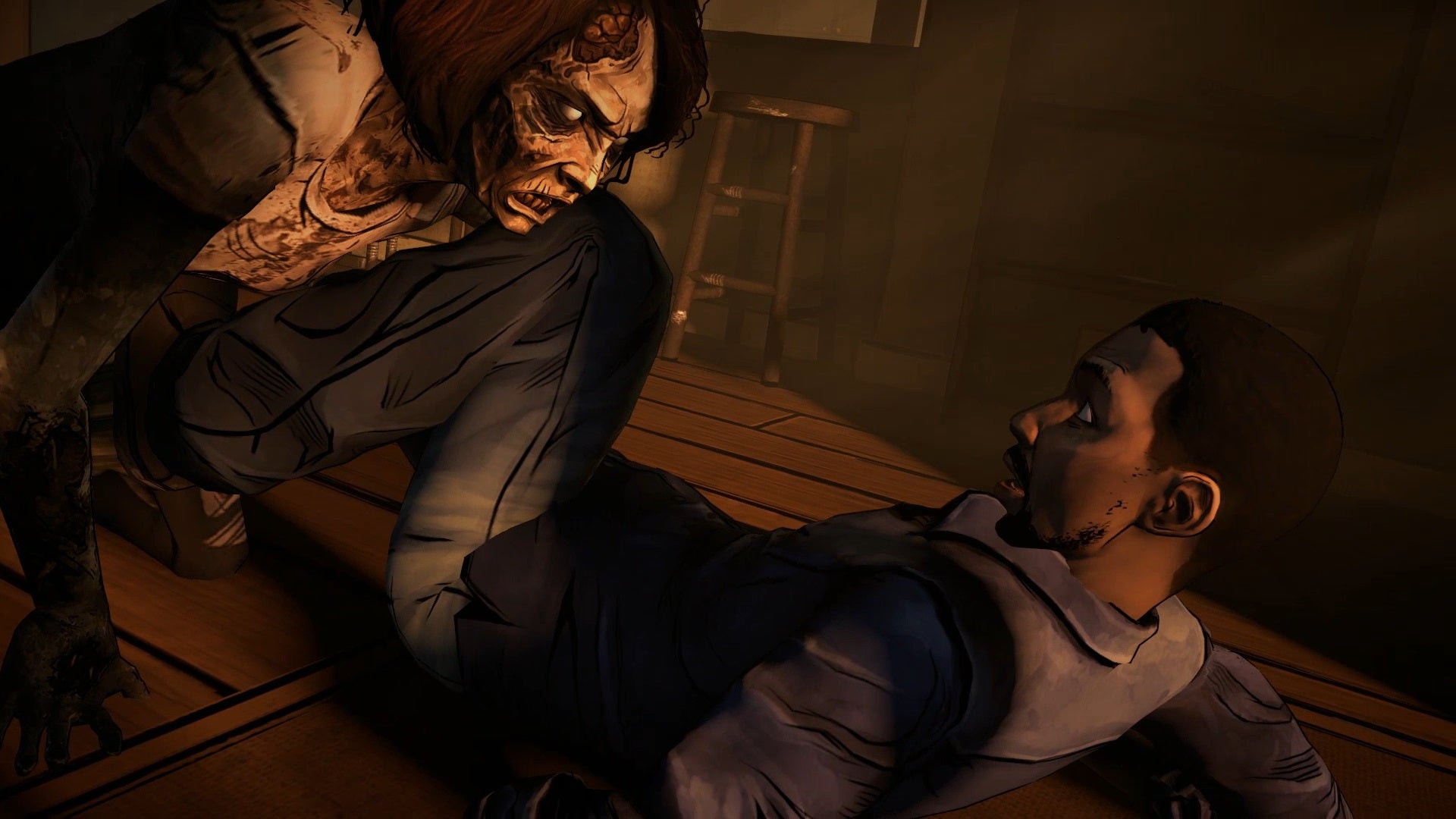 The Walking Dead game featuring Lee and Clementine