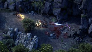 Players fighting spiders during one of the best RPGs, Pillars of Eternity.