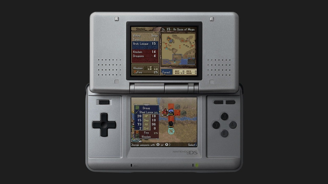 Fire Emblem: Shadow Dragon played on a Nintendo DS