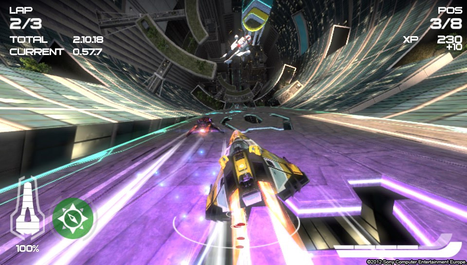 Craft racing in WipEout 2048