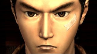 A close up of a face during Shenmue, one of the best Dreamcast games.
