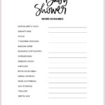 Baby Shower Word Scramble Free Printable Game
