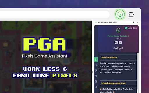 Pixels Game Assistant Main Interface