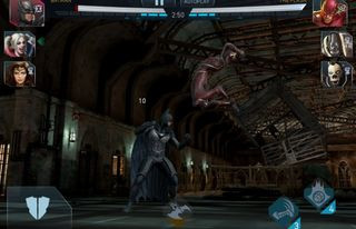 An in-game view of Injustice 2 on a Chromebook.