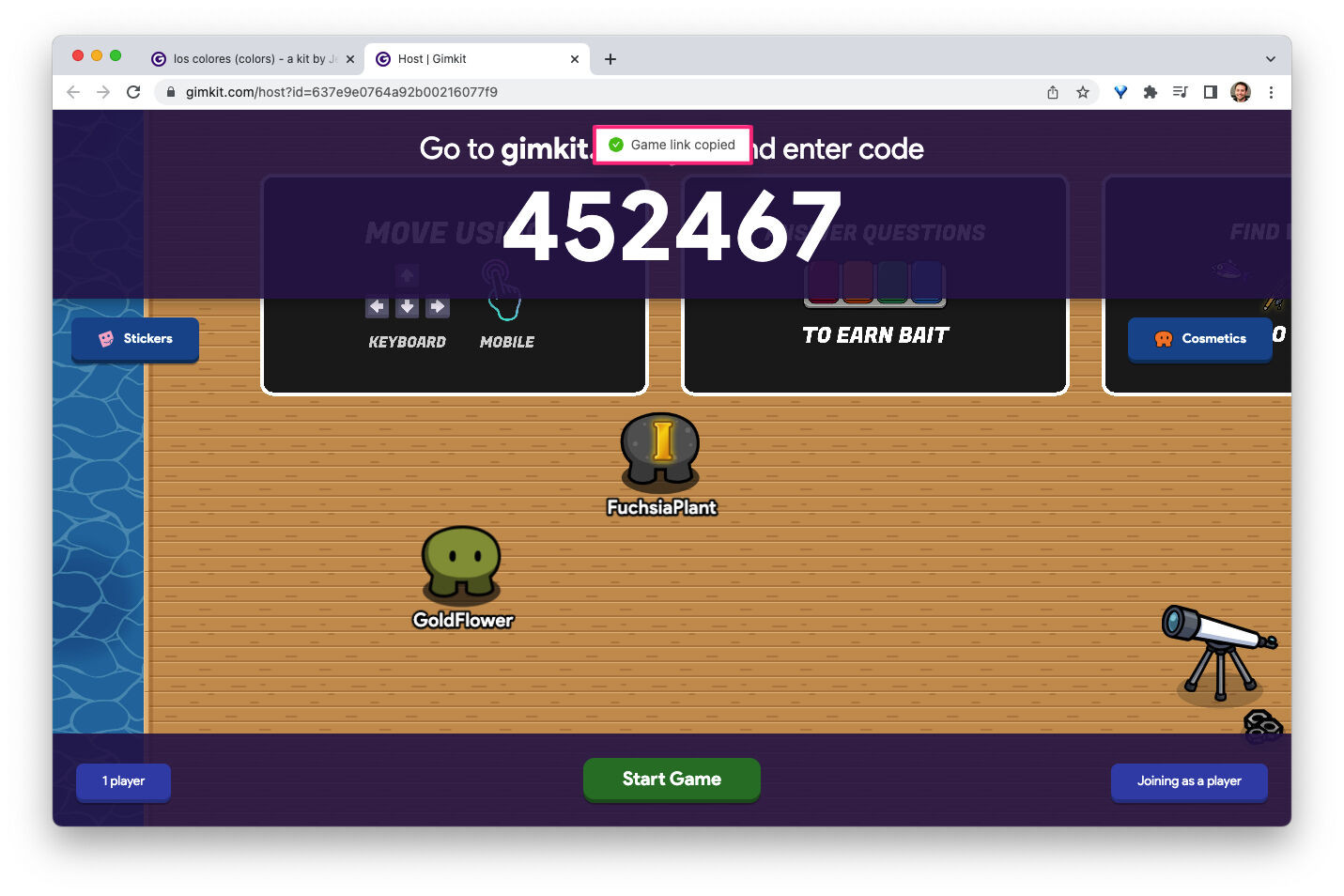 Lobby - Game Link
