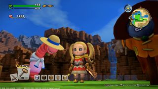 A player getting ready to build during Dragon Quest Builders 2.