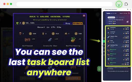 Pixels Game Assistant with Task Board