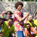 Ichiban celebrates victory in a Sujimon battle with his team