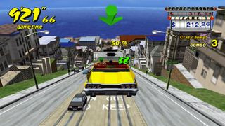 A screenshot of Crazy Taxi, one of the best Dreamcast games.