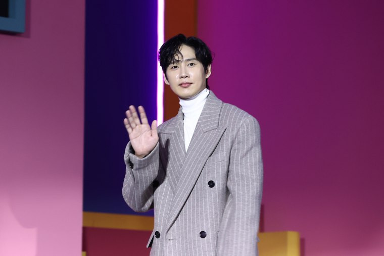 Park Sung-hoon at the global premiere of Squid Game season 2 in Seoul, South Korea, on Dec. 9, 2024, representing Squid Game trans character name and casting decisions