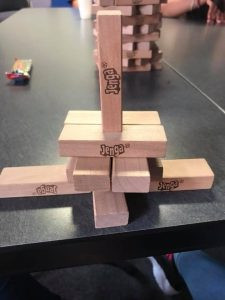 Jenga Tower About to Fall