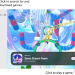 The main Apple Arcade page. A popular game is shown on the right.