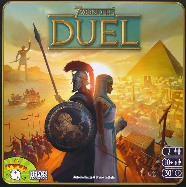 7 Wonders Duel, a two-player version of the popular 7 Wonders game
