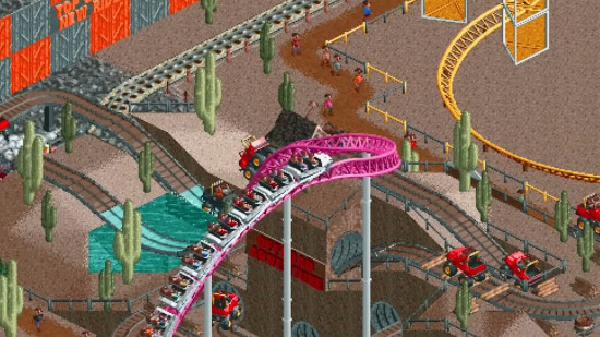 RollerCoaster Tycoon Classic screenshot, showcasing a theme park in isometric view