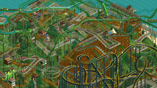 Rollercoaster Tycoon 2 intertwined rollercoasters