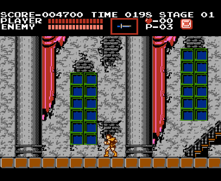 Castlevania USA grinding hearts showcasing the importance of gathering resources for sub-weapons.