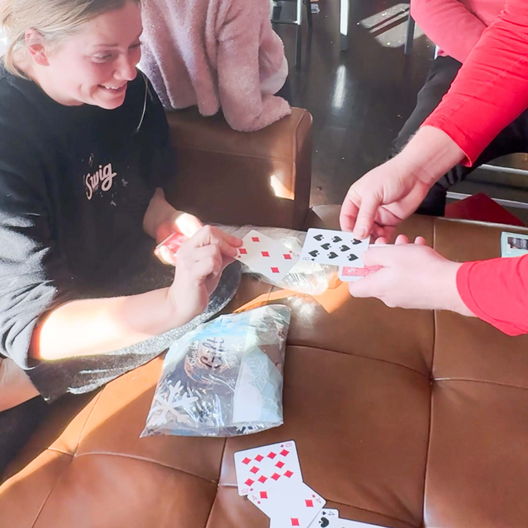 Gift Exchange game playing War card game