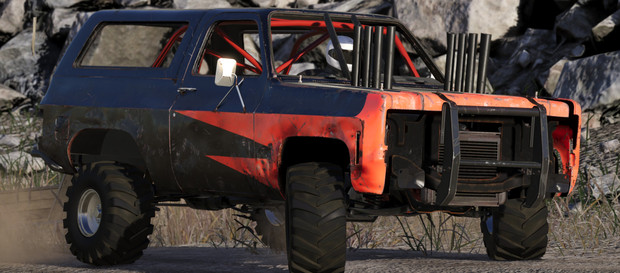 Wreckfest customization options with body armor and upgrades