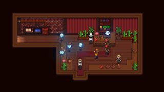 A screenshot of a shop in the upcoming PC game Haunted Chocolatier.