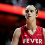 Clark and the Indiana Fever competed against the Connecticut Sun in the first round of the WNBA playoffs getty images