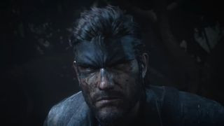 Snake covered in dirt and scowling during Metal Gear Solid Delta: Snake Eater.