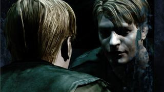 James Sunderland looking into a mirror during the PS2 game Silent Hill 2
