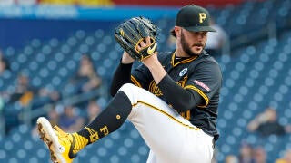 Pitcher throwing baseball