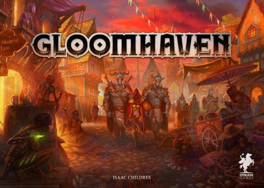 Gloomhaven board game, known for its expansive campaign and strategic depth