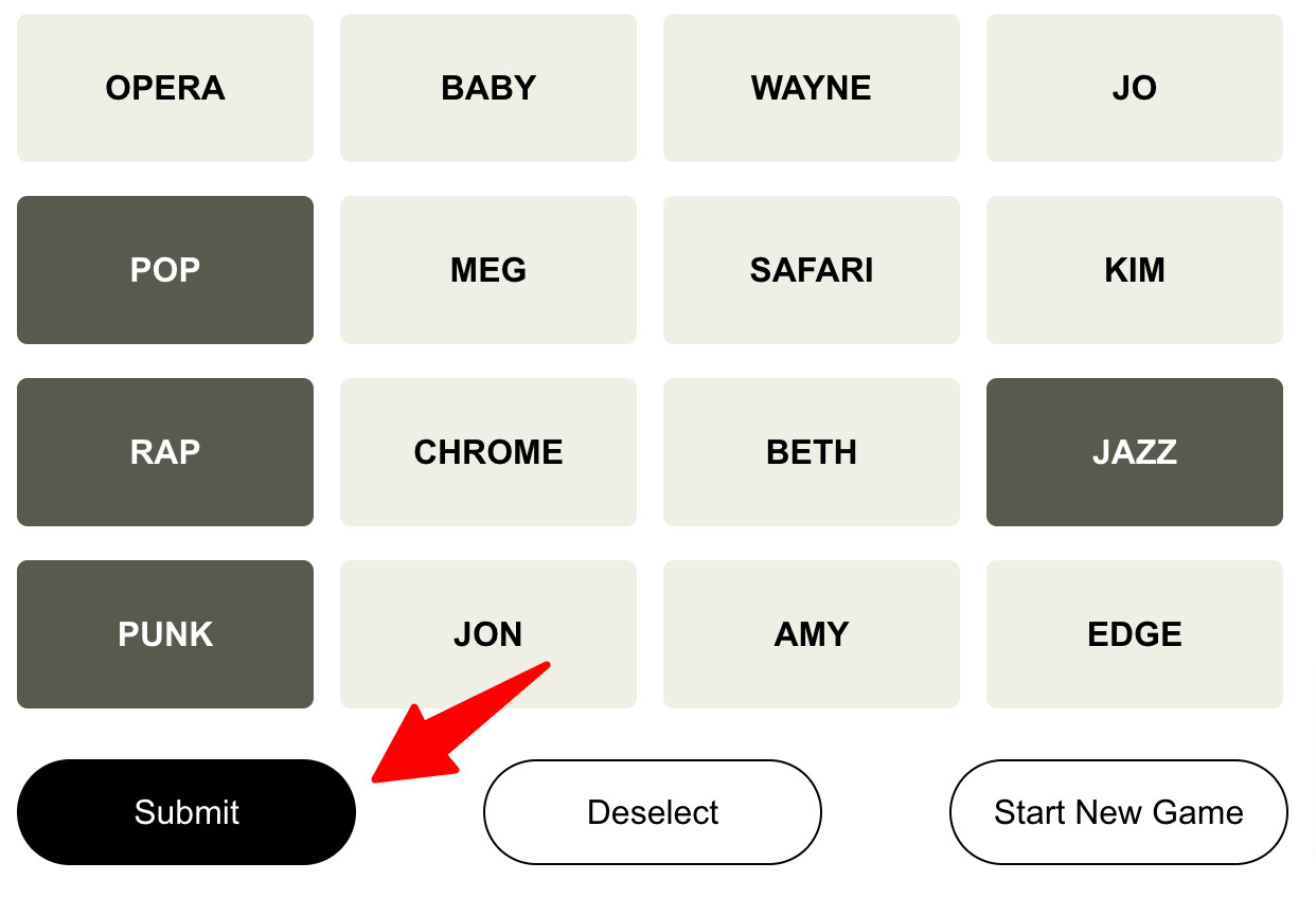 playing connections game