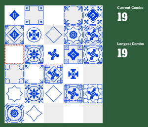 Screenshot of Tiles game on a mobile device showing the game's accessibility