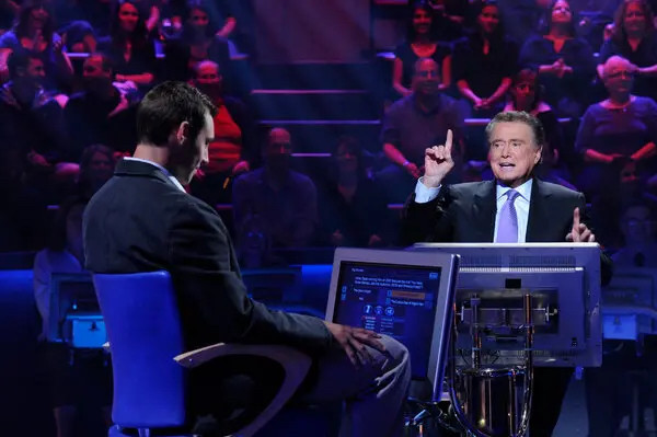 Regis Philbin hosting Who Wants to be a Millionaire.