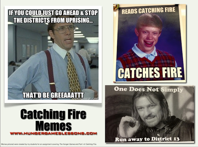 Catching Fire Memes Created by Students