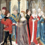 Medieval Painting of Philippe Auguste & Isabelle - Don't be fooled by the obvious Photoshop, she's TEN YEARS OLD