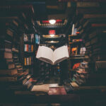 A person surrounded by books and resources, indicating a dedication to further exploration of judgement games