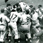Robin Roberts clinching the pennant for the Philadelphia Phillies in 1950