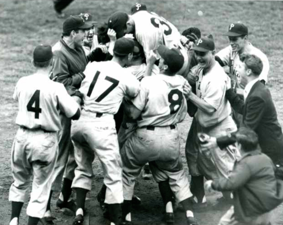 Robin Roberts clinching the pennant for the Philadelphia Phillies in 1950